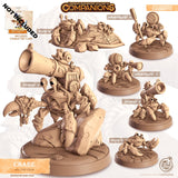 The Crab Companion Miniature | Adventurer A - Tabletop RPG & D&D miniature. Perfect for wargaming & collectors