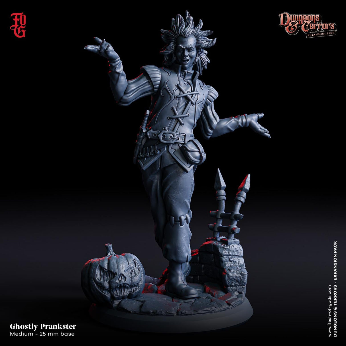 The Crow Avenger Miniature | Ghostly Prankster - Tabletop RPG & D&D miniature. Perfect for wargaming & collectors