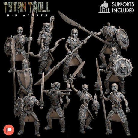 The Crypt Skeleton Bundle Miniature | Skeleton 10 - Tabletop RPG & D&D miniature. Perfect for wargaming & collectors