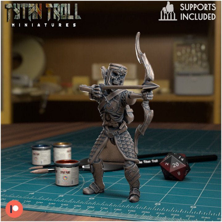 The Crypt Skeleton Bundle Miniature | Skeleton 9 - Tabletop RPG & D&D miniature. Perfect for wargaming & collectors