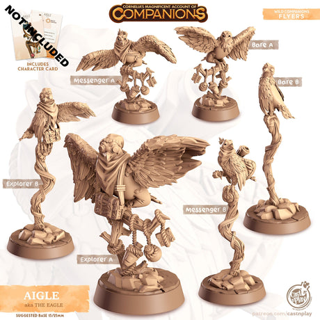 The Eagle Companion Miniature | Bare A - Tabletop RPG & D&D miniature. Perfect for wargaming & collectors