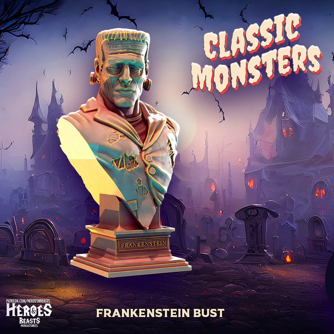 The Frankenstein Monster Miniature | The Monster - Tabletop RPG & D&D miniature. Perfect for wargaming & collectors