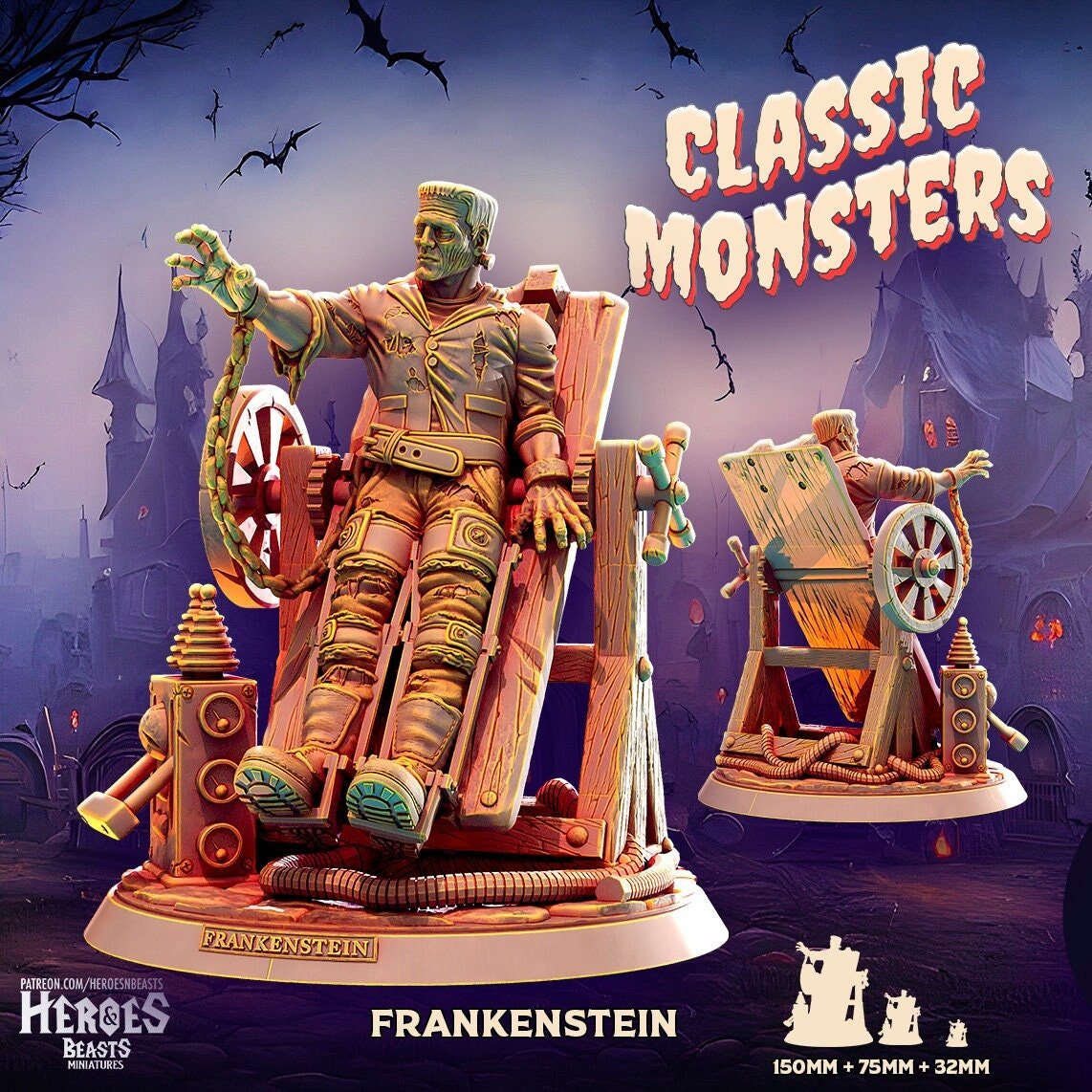 The Frankenstein Monster Miniature | The Monster - Tabletop RPG & D&D miniature. Perfect for wargaming & collectors