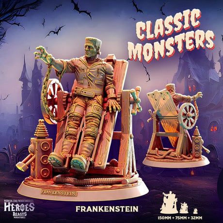 The Frankenstein Monster Miniature | The Monster - Tabletop RPG & D&D miniature. Perfect for wargaming & collectors