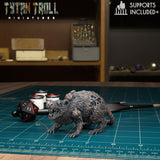 The Giant Plague Rat Miniature | Plague Rat 6 - Tabletop RPG & D&D miniature. Perfect for wargaming & collectors