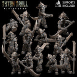 The Goblin Spearmen Miniature | Full Set All Models - Tabletop RPG & D&D miniature. Perfect for wargaming & collectors