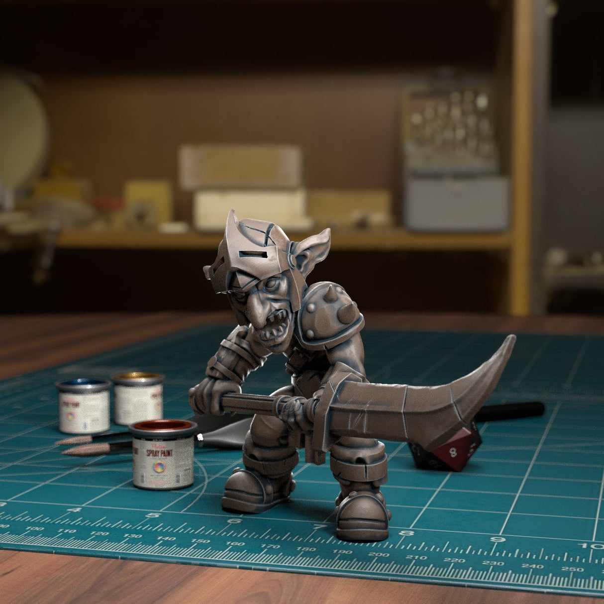 The Goblin Spearmen Miniature | Full Set All Models - Tabletop RPG & D&D miniature. Perfect for wargaming & collectors