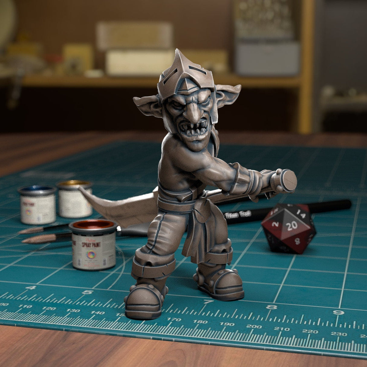 The Goblin Spearmen Miniature | Full Set All Models - Tabletop RPG & D&D miniature. Perfect for wargaming & collectors