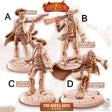 The Greta Boys Outlaw Cowboy Miniature | Set of 4 - Tabletop RPG & D&D miniature. Perfect for wargaming & collectors