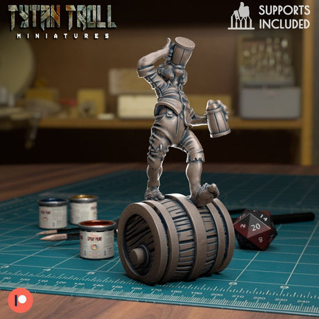 The Halfling Bundle Miniature | Halfling 1 - Tabletop RPG & D&D miniature. Perfect for wargaming & collectors