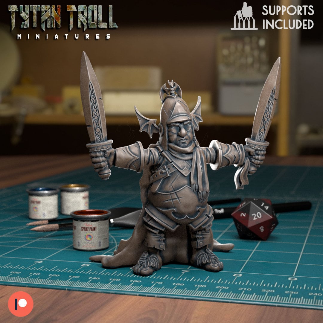 The Halfling Bundle Miniature | Halfling 7 - Tabletop RPG & D&D miniature. Perfect for wargaming & collectors