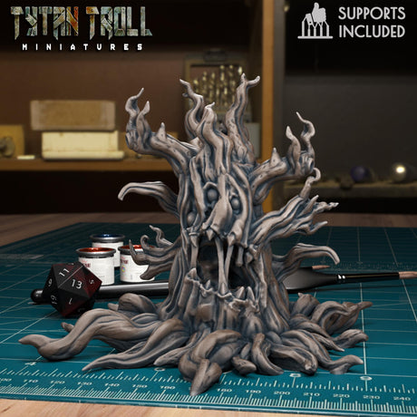 The Haunted Tree Miniature | Haunted Tree 2 - Tabletop RPG & D&D miniature. Perfect for wargaming & collectors