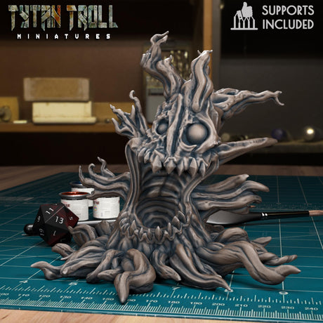 The Haunted Tree Miniature | Haunted Tree 3 - Tabletop RPG & D&D miniature. Perfect for wargaming & collectors