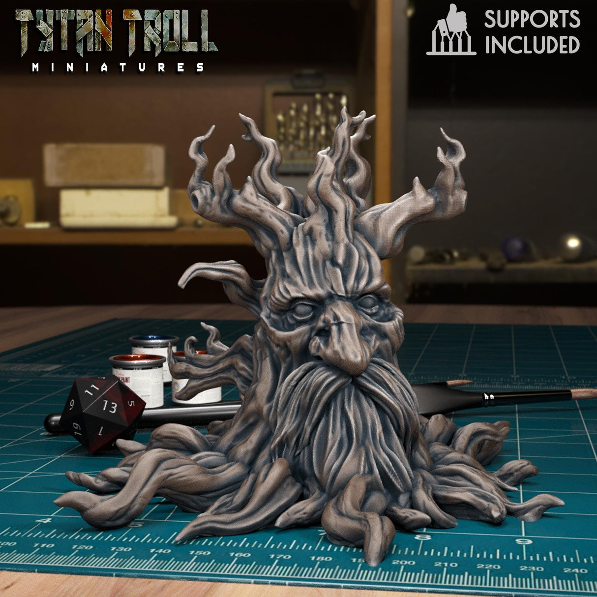 The Haunted Tree Miniature | Haunted Tree 5 - Tabletop RPG & D&D miniature. Perfect for wargaming & collectors