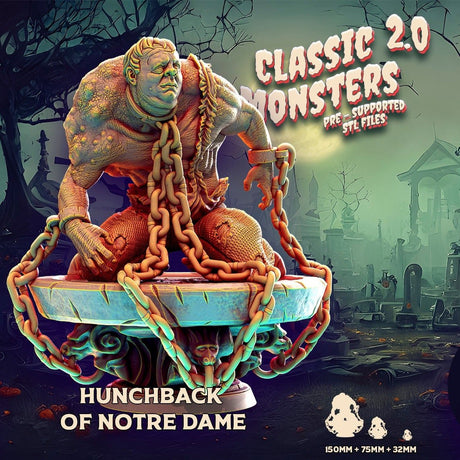 The Hunchback of Notre Dame Miniature | The Hunchback - Tabletop RPG & D&D miniature. Perfect for wargaming & collectors