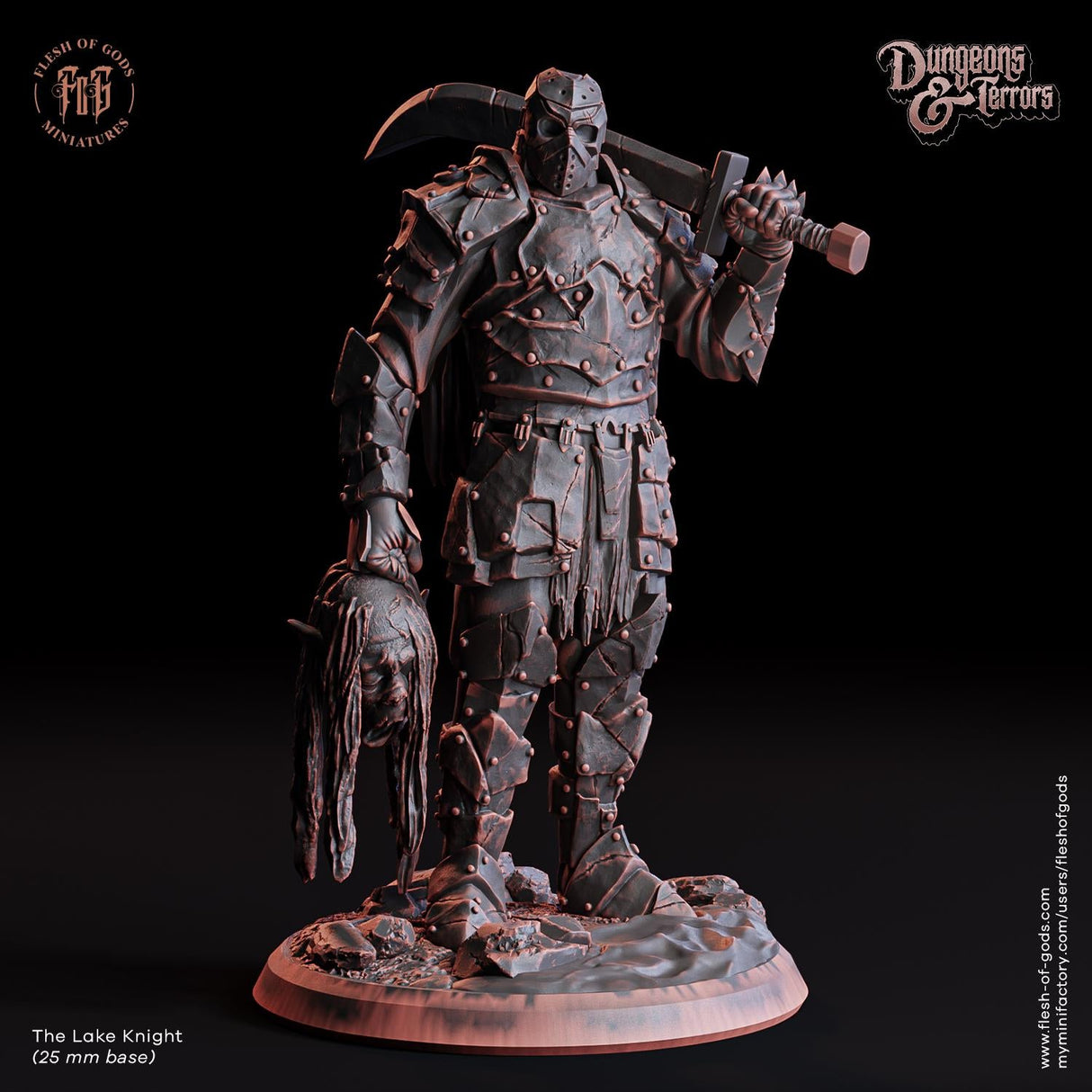 The Hunter, The Jouster Miniature | The Lake Knight - Tabletop RPG & D&D miniature. Perfect for wargaming & collectors