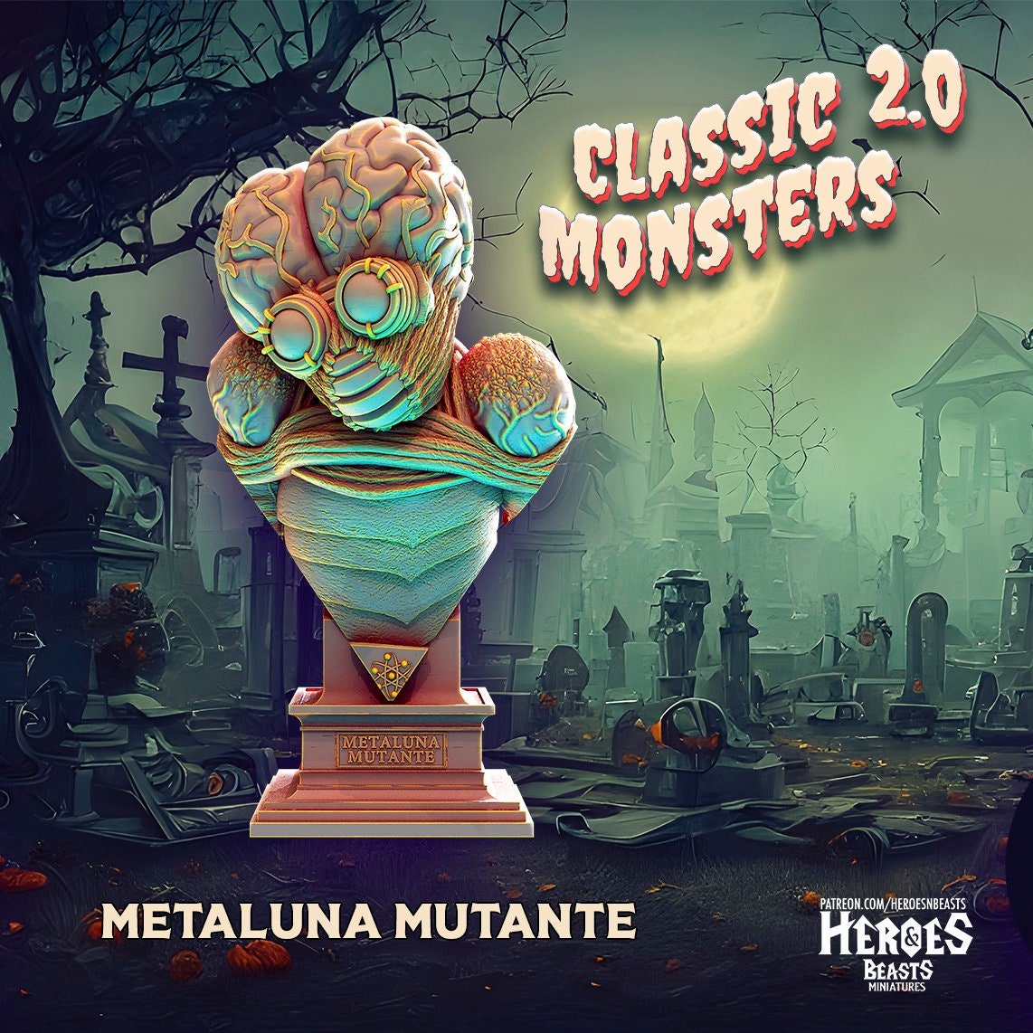 The Metaluna Mutant Miniature | The Metaluna Mutant - Tabletop RPG & D&D miniature. Perfect for wargaming & collectors