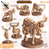 The Moose Companion Miniature | Bare A - Tabletop RPG & D&D miniature. Perfect for wargaming & collectors