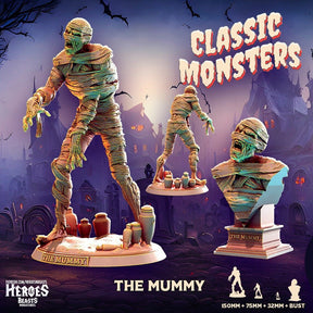 The Mummy Miniature | The Mummy - Tabletop RPG & D&D miniature. Perfect for wargaming & collectors