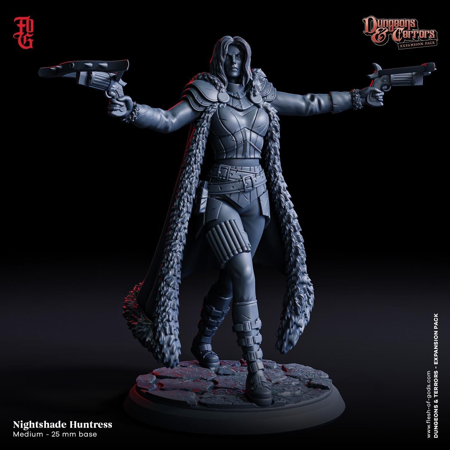 The Noble Vampire Miniature - The Huntress - 32mm