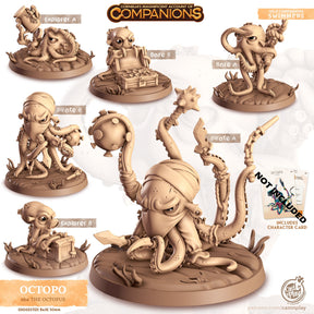 The Octopus Companion Miniature | Bare A - Tabletop RPG & D&D miniature. Perfect for wargaming & collectors