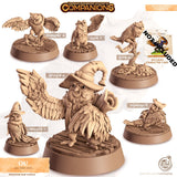 The Owl Companion Miniature | Bare A - Tabletop RPG & D&D miniature. Perfect for wargaming & collectors