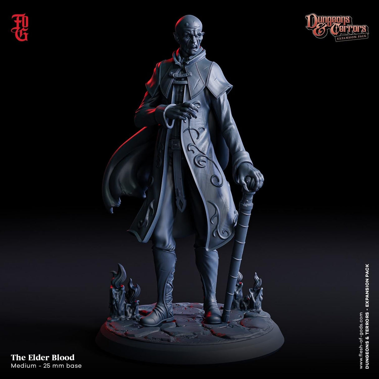 The Parasite Hunter, Elder Blood undead Miniature | Elder Blood - Tabletop RPG & D&D miniature. Perfect for wargaming & collectors