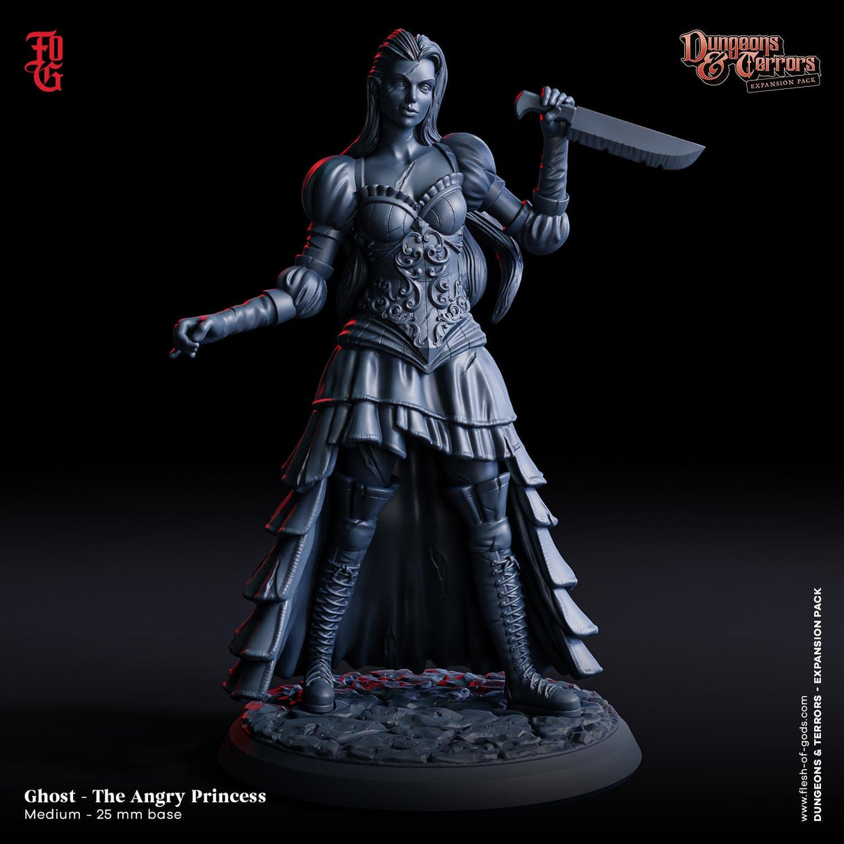The Parasite Hunter, Elder Blood undead Miniature | The Angry Princess - Tabletop RPG & D&D miniature. Perfect for wargaming & collectors