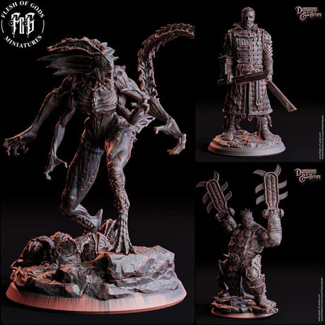 The Parasite Miniature | Full Set All Models - Tabletop RPG & D&D miniature. Perfect for wargaming & collectors