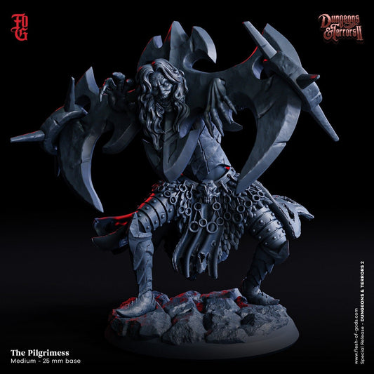 The Pilgrimess, Priest Miniature - The Pilgrimess - 32mm