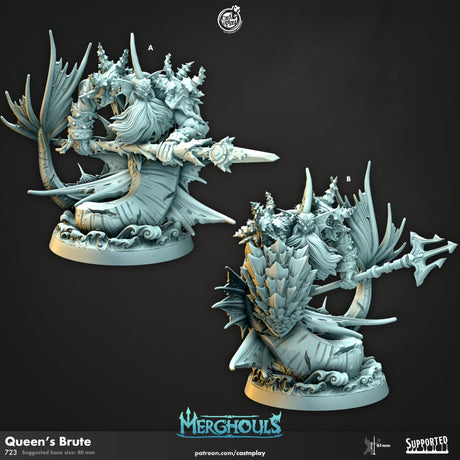 The Queens Brute Miniature | Set of 2 - Tabletop RPG & D&D miniature. Perfect for wargaming & collectors