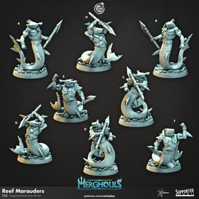 The Reef Marauders Miniature | A - Tabletop RPG & D&D miniature. Perfect for wargaming & collectors