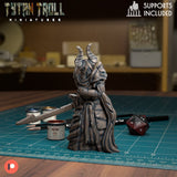 The Skeleton Wizard Miniature | E - Tabletop RPG & D&D miniature. Perfect for wargaming & collectors