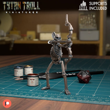 The Skeleton Wizard Miniature | H - Tabletop RPG & D&D miniature. Perfect for wargaming & collectors
