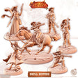 The Skull Sisters Female Outlaw Miniature | Full Set All Models - Tabletop RPG & D&D miniature. Perfect for wargaming & collectors
