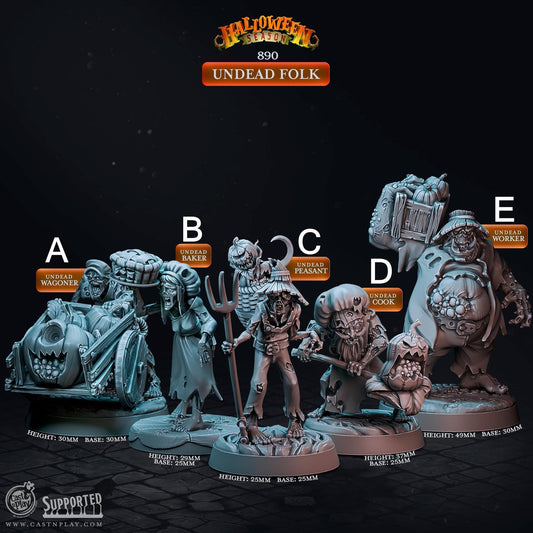 The Undead Folk Miniature - Undead A - 32mm