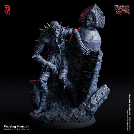 The Undying Monarch Miniature | The Undying Monarch - Tabletop RPG & D&D miniature. Perfect for wargaming & collectors