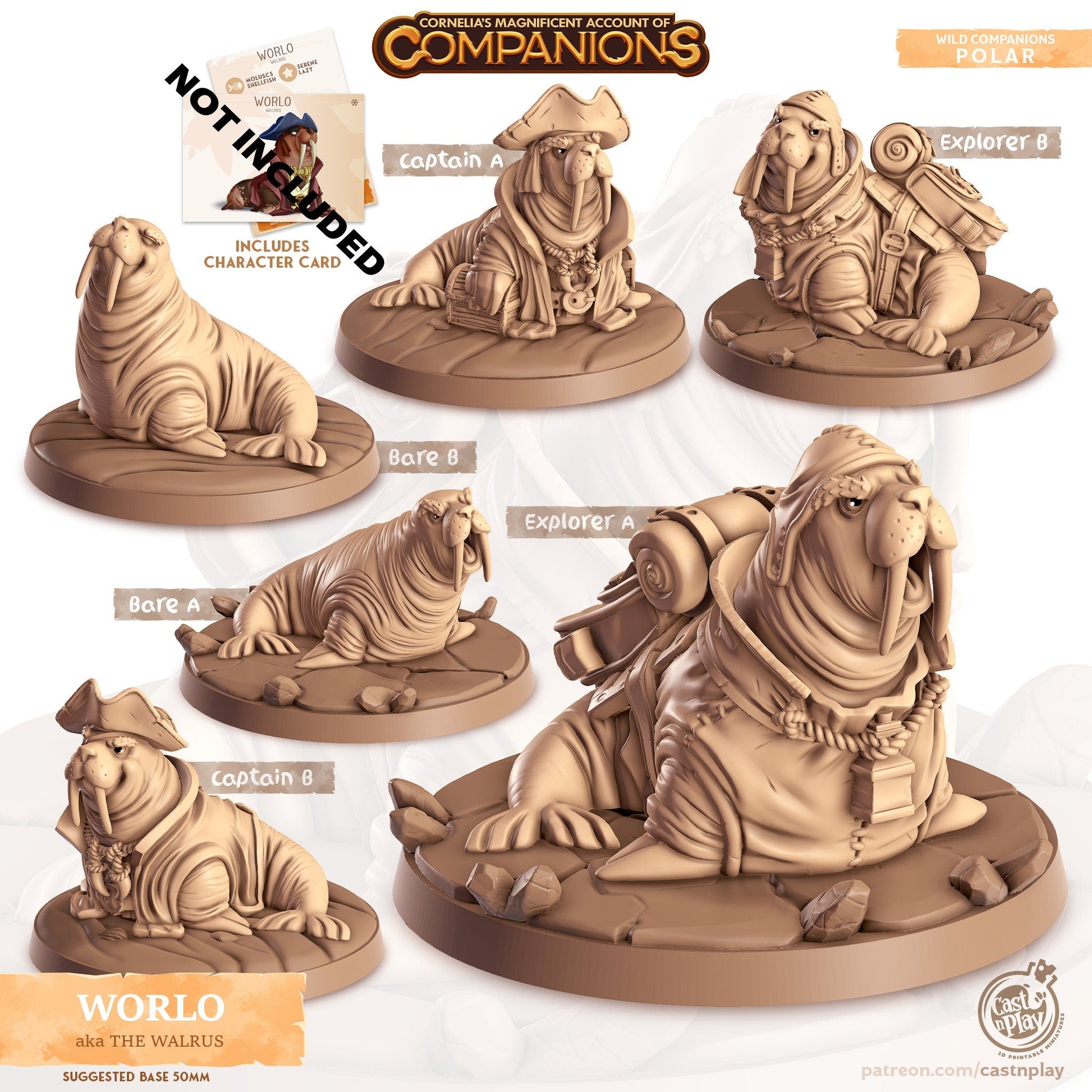 The Walrus Companion Miniature - Bare A - 32mm