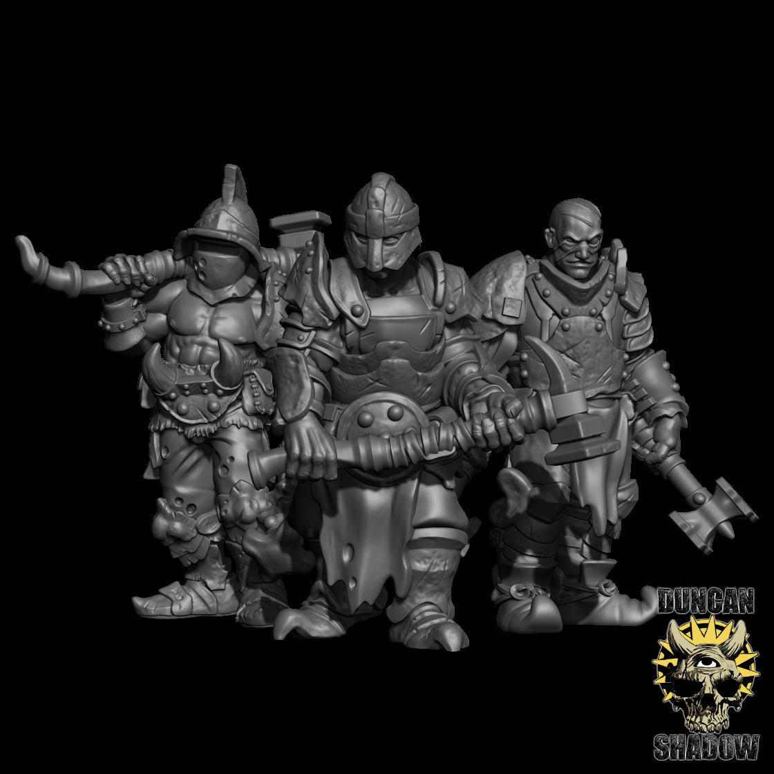 Thugs with Hammers Miniature | Set of 3 - Tabletop RPG & D&D miniature. Perfect for wargaming & collectors
