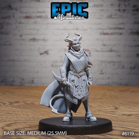 Tiefling Assassin Miniature | A - Tabletop RPG & D&D miniature. Perfect for wargaming & collectors
