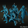 Tiefling Ninja Miniature | set of 4 - Tabletop RPG & D&D miniature. Perfect for wargaming & collectors