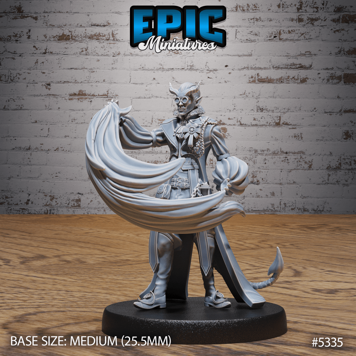 Tiefling Noble Miniature | B - Tabletop RPG & D&D miniature. Perfect for wargaming & collectors