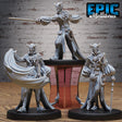 Tiefling Noble Miniature | Set of 3 - Tabletop RPG & D&D miniature. Perfect for wargaming & collectors