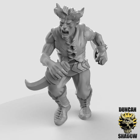 Tiefling Pirate Set 3 Miniature | A - Tabletop RPG & D&D miniature. Perfect for wargaming & collectors