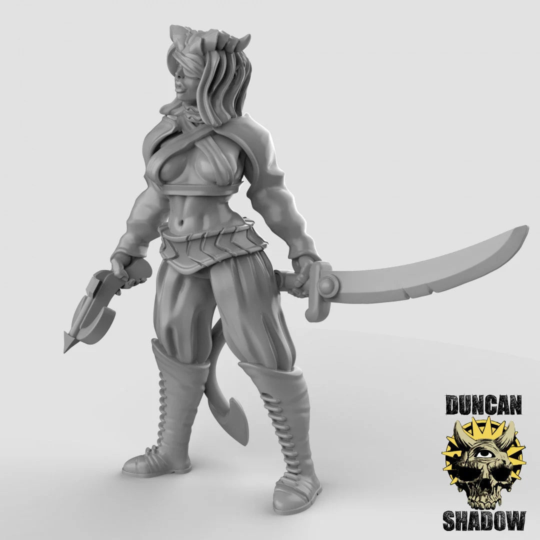 Tiefling Pirate Set 1 Miniature | B - Tabletop RPG & D&D miniature. Perfect for wargaming & collectors