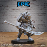 Tiger Folk Samurai Miniature | 3582 - Tabletop RPG & D&D miniature. Perfect for wargaming & collectors