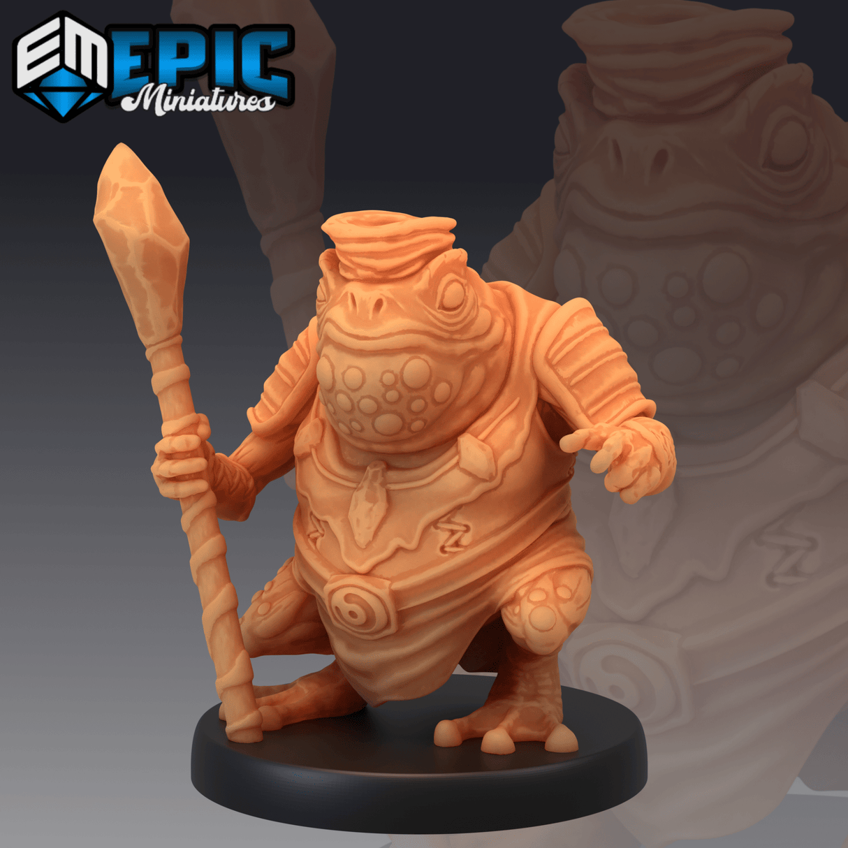 Toad Frog Miniature | B - Tabletop RPG & D&D miniature. Perfect for wargaming & collectors