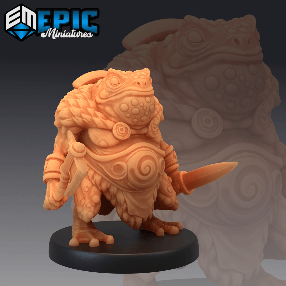 Toad Frog Miniature | G - Tabletop RPG & D&D miniature. Perfect for wargaming & collectors