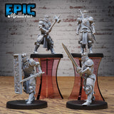 Tower Knight, Paladin Knight, Holy Warrior Miniature | Full Set All Models - Tabletop RPG & D&D miniature. Perfect for wargaming & collectors
