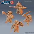 Town Dog Folk Miniature | Set of 4 - Tabletop RPG & D&D miniature. Perfect for wargaming & collectors